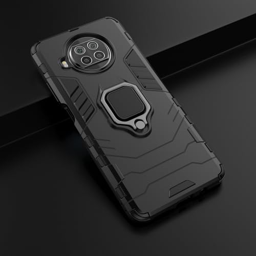 Max Power Digital Magnet Case for Xiaomi Mi 10T Lite 5G Shockproof Hard Phone Cover with Grip, Metal Ring Kickstand Bumper Shell [Compatible with Magnetic Car Mount] (Navy) - color: Navy, size: Xiaomi Mi 10T Lite 5G