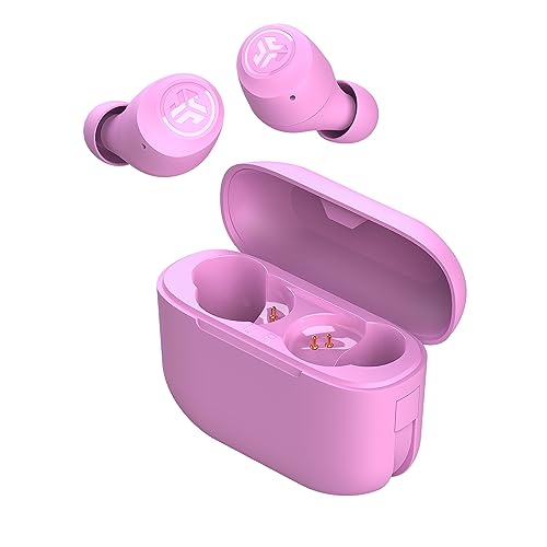 JLab Go Air Pop True Wireless Earbuds, in Ear Headphones, Bluetooth Earphones, Ear Buds with 32H Playtime, Bluetooth Earbuds with Microphone, USB Charging Case, Dual Connect, EQ3 Sound, Pink - color: Pink