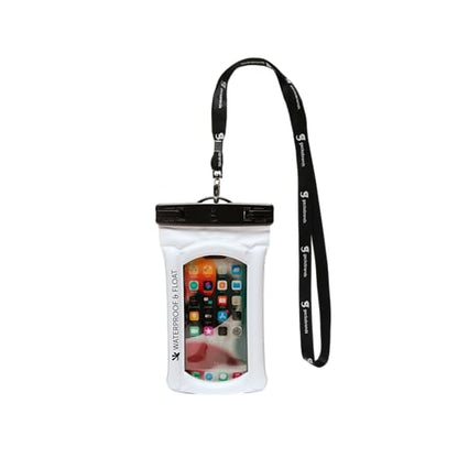 geckobrands Float Phone Dry Bag - Waterproof & Floating Phone Pouch – Fits Most iPhone and Samsung Galaxy Models - color: White