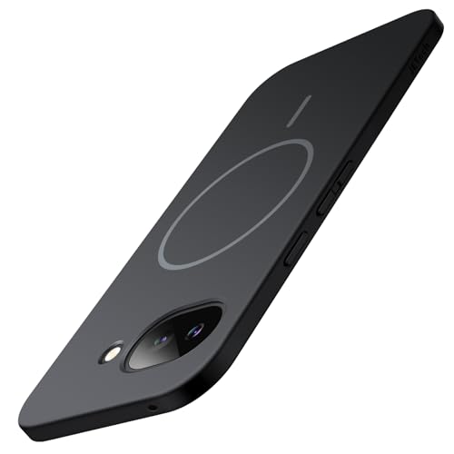 JETech Magnetic Slim Case for Google Pixel 10a, Black | Compatible with MagSafe, Anti-Slip Grip, Full Camera Lens Protection, Ultra-Thin Lightweight, Matte Finish Phone Cover - color: Black