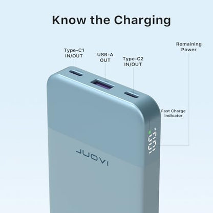 JUOVI Portable Charger 35W 10000mAh Power Bank - color: Blue