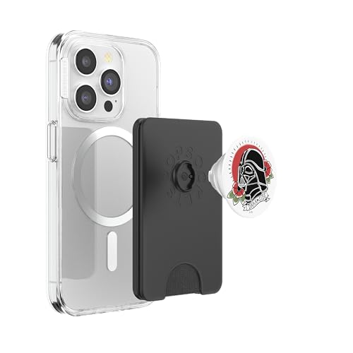 Star Wars Darth Vader Floral Classic Tattoo Design PopSockets PopWallet for MagSafe - style: Magnetic PopWallet