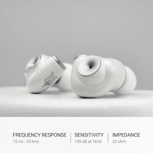 MEZE AUDIO Alba | Wired in-Ear Monitor Headphones for Audiophiles | USB-C Adapter Not Included | Widely Compatible | Noise Isolating | Ergonomic Metal Chassis (White w/o Adapter) - color: White w/o adapter