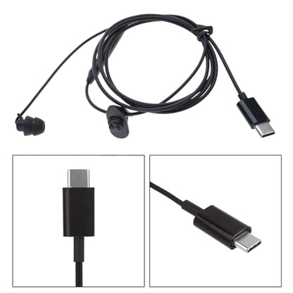 1-Pack USB Type C Single Ear Headset with Noise Reducing Microphone Call Center Headphone for Computer PC Office Communication
