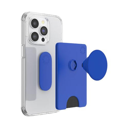 PopSockets Adhesive Phone Wallet with Grip- Cobalt - color: Cobalt Adhesive, style: Adhesive
