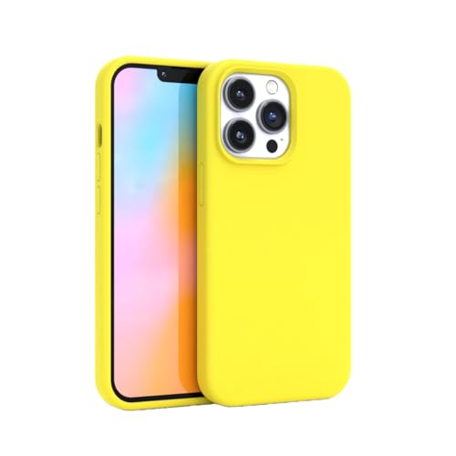 FELONY CASE - iPhone 14 Pro Case - Stylish Neon Yellow Silicone Phone Cover | Soft Touch Slim Cover with Anti-Scratch Microfiber Lining, 360° Shockproof & Full Body Protection - color: Neon Yellow, size: iPhone 14 Pro