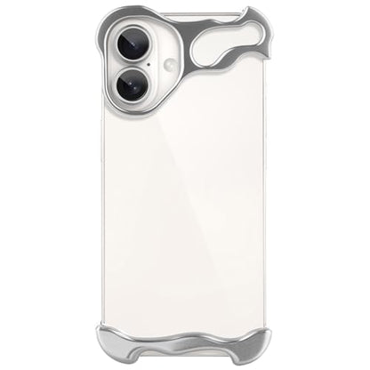 Frameless Phone Case Crafted for iPhone 16 Plus Silver - color: Aluminum Silver, size: iPhone 16 Plus
