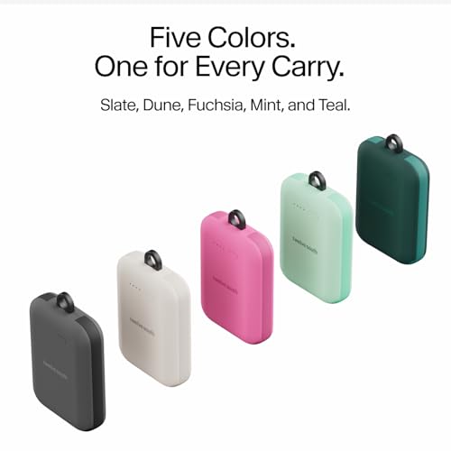 Twelve South PowerClip Mini Charger with Built-in USB-C Cable, 2000mAh - color: Mint