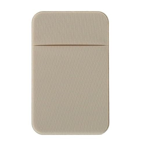 Apricot Phone Card Holder Pocket - Adhesive Mobile Phone Pouch for Men & Women - color: Apricot