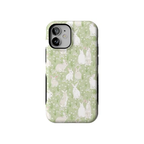 Casely iPhone 12 Mini Case | Hop to it | Green Bunny | Bold Protective Design | Compatible with MagSafe - color: Hop to it | Green Bunny, size: Iphone 12 Mini