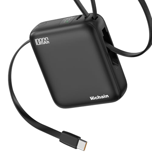 Hichain Small Portable Charger Mini Power Bank 10000mAh 22.5W Black - color: Black