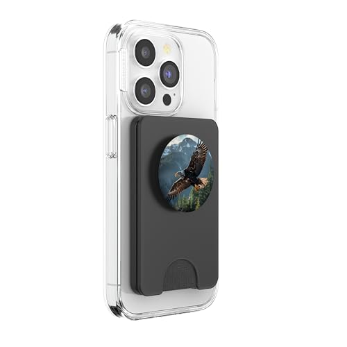 Bald Eagle Lover PopSockets PopWallet for MagSafe - style: Magnetic PopWallet