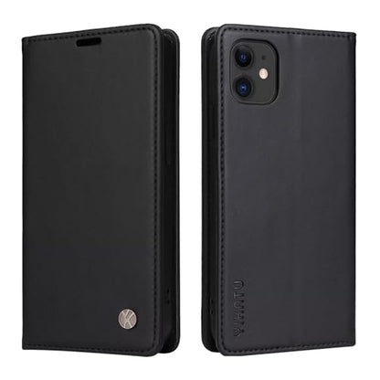 Caseurban Compatible with iPhone 11 Wallet Case PU Leather Flip Folio Case with Card Holder Magnetic Closure Shockproof Protective Phone Cover Black - color: Black, size: iPhone 11