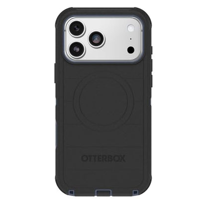 OtterBox iPhone 17 Pro (Only) - Defender Series Case - Black Shadow (Black & Blue) - Snaps on MagSafe - Tough - Rugged & Durable - color: Black Shadow (Black & Blue), style: iPhone 17 Pro