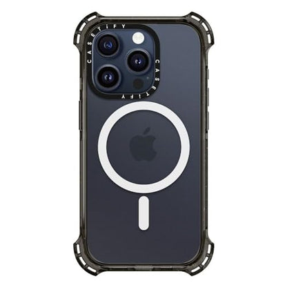 CASETiFY for iPhone 15 Pro Case - Bounce Compatible with MagSafe | Shockproof | 21.3 ft. 6x Military Grade Drop Protection | Black - color: Clear Black, size: Iphone 15 Pro (6.1")