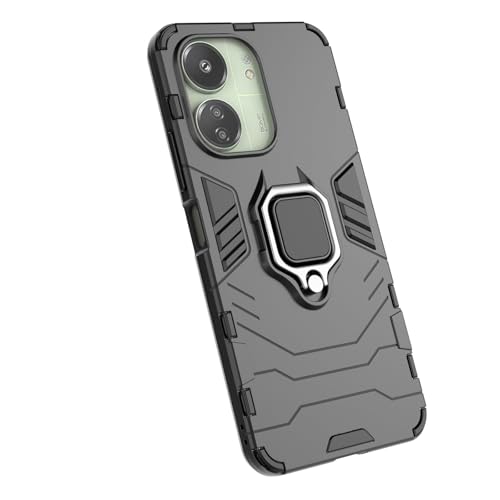 Max Power Digital Magnet Case for Xiaomi Redmi 13c Shockproof Hard Phone Cover with Grip, Metal Ring Kickstand Bumper Shell [Compatible with Magnetic Car Mount] (Navy) - color: Navy, size: Xiaomi Redmi 13c