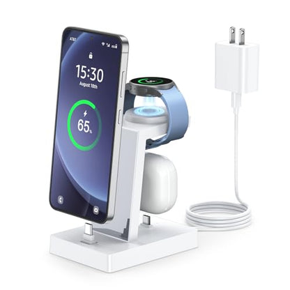 Nanami 30W USB C 3 in 1 Charging Station for Samsung Multiple Devices - color: White