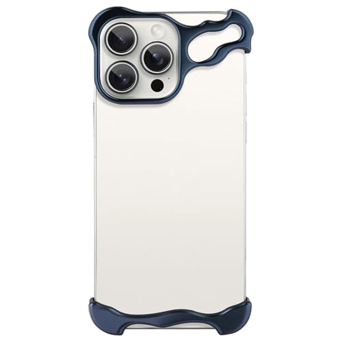 Frameless Phone Case Crafted for iPhone 16 Pro Blue - color: Aluminum Blue, size: iPhone 16 Pro