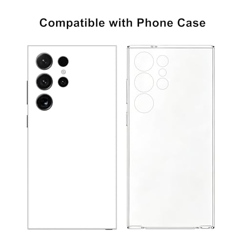 2 Pack Skin Wraps Compatible with Samsung Galaxy S24 Ultra (White) - color: White
