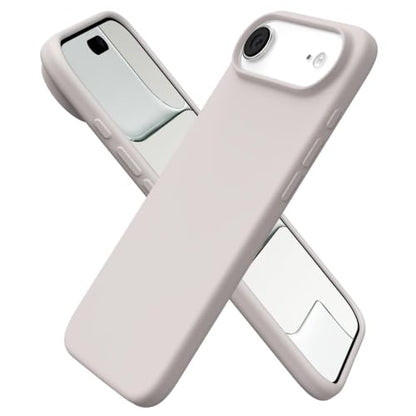 ORNARTO for iPhone Air Case 6.5", Slim Liquid Silicone 3 Layers Soft Gel Rubber Shockproof Protective Cover with Anti-Scratch Microfiber Lining-Stone Gray - color: Stone Gray