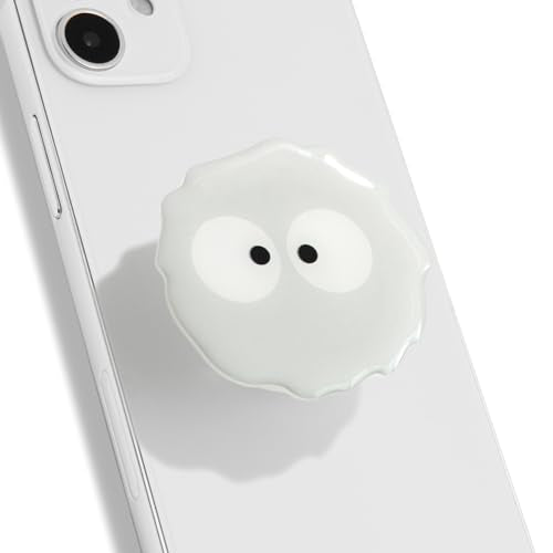 On The Grip Cute Cartoon Briquette Acrylic Multi Functional Collapsible Expandable Mobile Phone Grip & Kickstand (Grey) - color: Grey