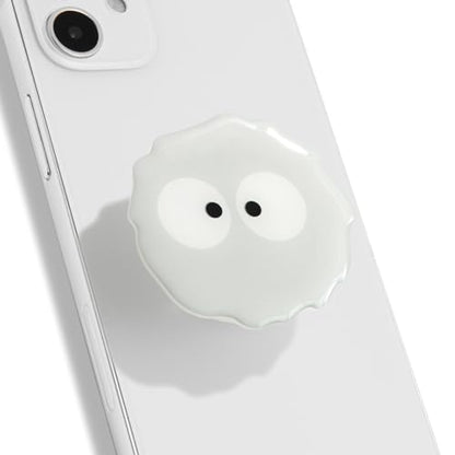 On The Grip Cute Cartoon Briquette Acrylic Multi Functional Collapsible Expandable Mobile Phone Grip & Kickstand (Grey) - color: Grey