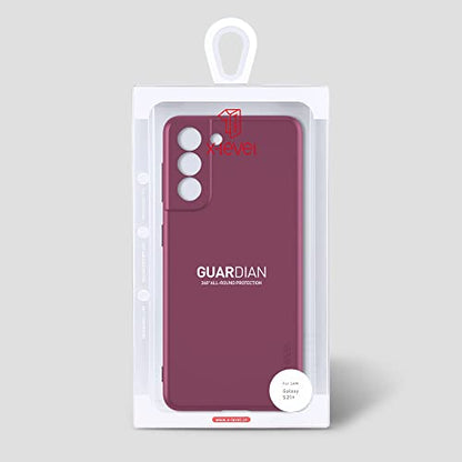 X-level for Samsung Galaxy S21+ Plus Case Super Thin Slim Fit Soft Flexible TPU [Guardian Series] S21 Plus Phone Back Cover Light Protective Matte Finish Coating for S21+ Plus-Camera Lens Updated - color: Wine red [Camera Protection Updated]