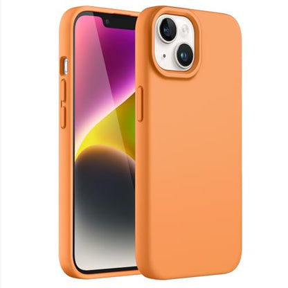 JETech Silicone Case for iPhone 14, Marigold | Silky Soft Touch, Shockproof Protection, Scratch Resistant, Microfiber Lining - color: Marigold, size: iPhone 14