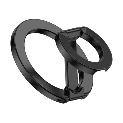 Magnetic Ring Holder Dual-Sided MagSafe Phone Grip for iPhone 17 16 Pro Max - color: Pure Black