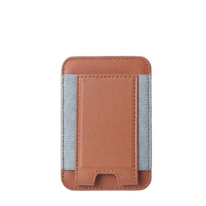 7 Cards Holder for MagSafe Wallet, Stronger Magnetic Wallet RFID Blocking for iPhone 17/16/15/14/13/12 and Pro Promax Series - color: brown elastic wallet