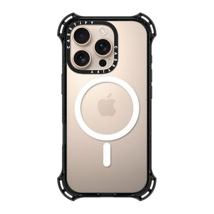 CASETiFY for iPhone 16 Pro Case - Bounce Compatible with MagSafe | Shockproof | 21.3 ft. 6X Military Grade Drop Protection | Black - color: Clear Black, size: Iphone 16 Pro (6.3")