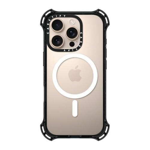 CASETiFY for iPhone 16 Pro Case - Bounce Compatible with MagSafe | Shockproof | 21.3 ft. 6X Military Grade Drop Protection | Black - color: Clear Black, size: Iphone 16 Pro (6.3")