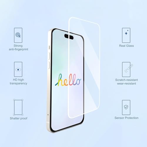 3 Pack Screen Protector for iPhone 14 Plus/iPhone 14 Pro Max [6.7 Inch] with Installation Frame, Tempered Glass, Sensor Protection, Dynamic Island Compatible, Case Friendly (iPhone 14 Plus/iPhone 14 Pro Max)