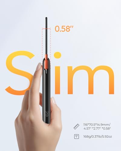 VIYISI Ultra Slim Portable Charger Small 10000mAh with Built-in USB C Cable - color: Black