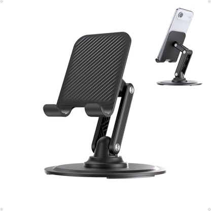 Adjustable Phone Stand for Desk, 360° Rotating Foldable Mobile Phone Holder - color: Desktop Phone Holder