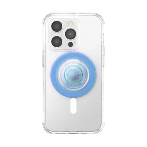 PopSockets Phone Grip for MagSafe, Magnetic Holder- Opalescent Blue - color: Blue Clear, style: MagSafe