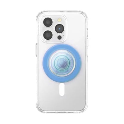 PopSockets Phone Grip for MagSafe, Magnetic Holder- Opalescent Blue - color: Blue Clear, style: MagSafe