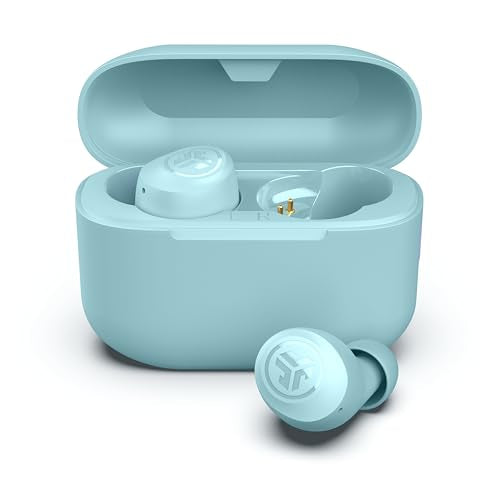 JLab Go Air Pop+, True Wireless Earbuds, Bluetooth Earbuds with Microphone, Dual Connect, EQ3 Sound, Light Blue - color: Light Blue, style: Matte