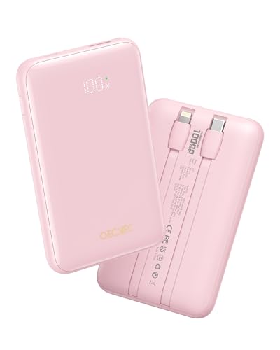 Portable Charger 10000mAh, 22.5W Fast Charging Power Bank - color: Pink