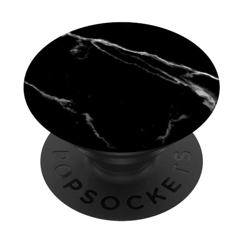 Elegant Black Marble-Look - Black Grey White - Simple Modern PopSockets PopGrip: Swappable Grip for Phones & Tablets PopSockets Standard PopGrip - style: Standard