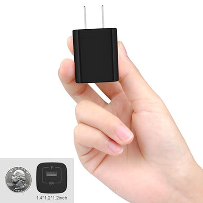 USB Charger Block, 5V 1A Power Adapter USB Wall Plug Charging Box Cube for Samsung Galaxy S26/S25/S24/S23/S22/S21/S20, USBs Plugs for Wall Outlet for iPhone 17/16e/16/15/14/13/12/11, Google Pixel 10 - color: Black
