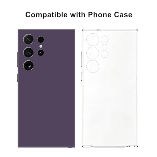2 Pack Skin Wraps Compatible with Samsung Galaxy S24 Ultra (Dark Purple) - color: Dark Purple