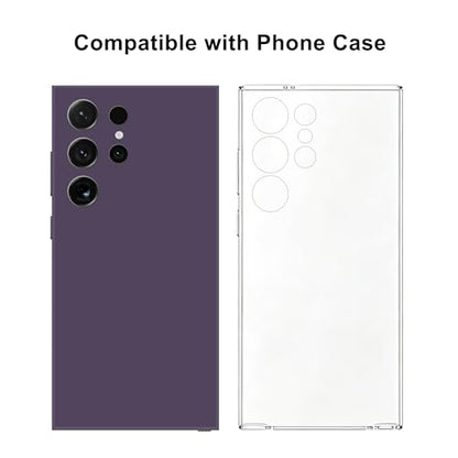 2 Pack Skin Wraps Compatible with Samsung Galaxy S24 Ultra (Dark Purple) - color: Dark Purple