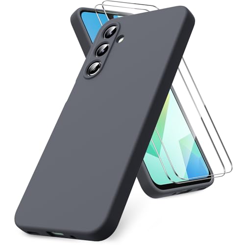Vansdon for Samsung Galaxy A16 4G/5G Case-Dark Gray | Soft TPU Liquid Silicone Phone Case with 2 Screen Protectors, Military-Grade Protection Shockproof Slim Phone Cover - color: Dark Gray, size: Samsung Galaxy A16 4G/5G