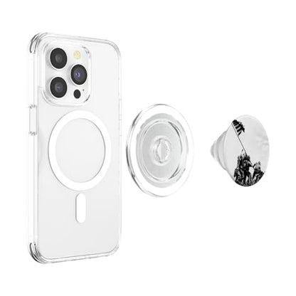 Iwo Jima Image Vintage American Flag PopSockets PopGrip for MagSafe - style: Magnetic PopGrip