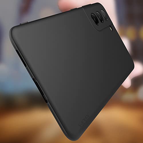 X-level for Samsung Galaxy S21+ Plus Case Super Thin Slim Fit Soft Flexible TPU [Guardian Series] Phone Back Cover Light Protective Matte Finish Coating for Samsung S21+ Plus-Camera Lens Updated - color: Black [Camera Protection Updated]