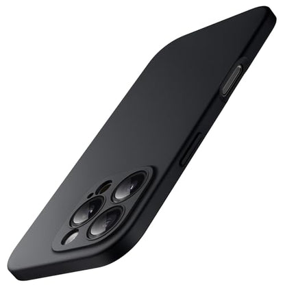 JETech Slim Case for iPhone 16 Pro, Black Titanium | Camera Lens Protection, Soft TPU Design, Matte Finish, Shockproof Protection - color: Black, size: iPhone 16 Pro
