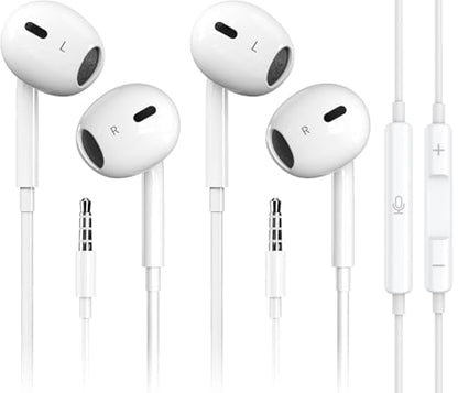 2 Pack Wired iPhone Earbuds/iPhone Headphones/Earphones with 3.5mm AUX Plug