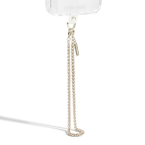 Case-Mate Phone Charm Wrist Strap with Gold Chain - Dainty Gold Chain | Detachable Anti-Theft Phone Strap - Hands-Free iPhone Wrist Strap for Women - Phone Chain Wristlet for Galaxy, Pixel & More - color: Dainty Gold Chain