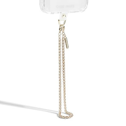 Case-Mate Phone Charm Wrist Strap with Gold Chain - Dainty Gold Chain | Detachable Anti-Theft Phone Strap - Hands-Free iPhone Wrist Strap for Women - Phone Chain Wristlet for Galaxy, Pixel & More - color: Dainty Gold Chain